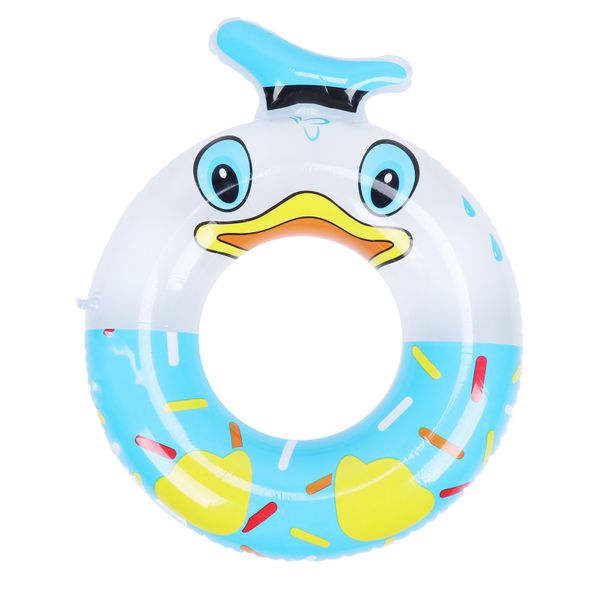 Cartoon Pool Float Tube Compatible With Children Blue