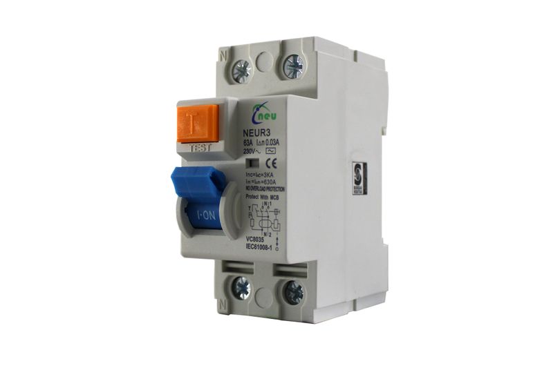 63 Amp Din Rail Double Pole Earth Leakage