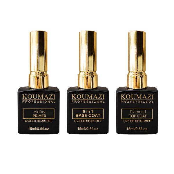Koumazi Professional Primer Base &amp; Top Coat Set - Lock In Your Gel Mani
