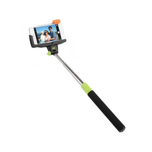 Geeko Pink Wireless Selfie Stick Monopod with Bluetooth Shutter