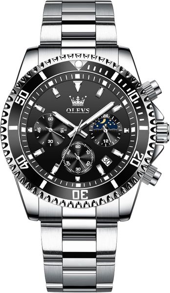 OLEVS Men's Stylish Quartz Stainless Steel Wristwatch
