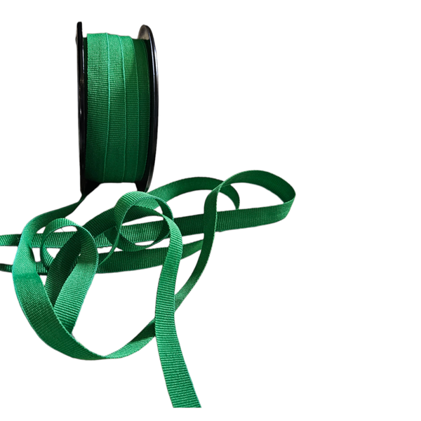 Green Petersham Ribbon 10mm - 20m roll