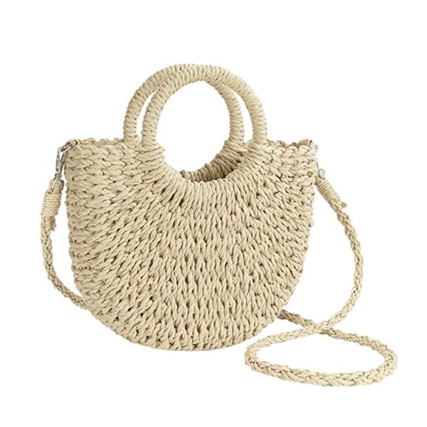 Straw Beach Bag for Women, Crochet Crossbody Bags Small Boho Purse
