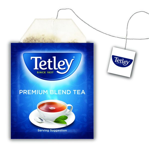 Tetley Black Tea Envelope &amp; Tag 60's