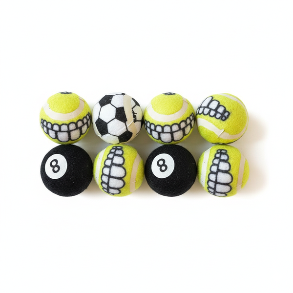 8- Piece Different Designs High Quality Sturdy Tennis Balls Set