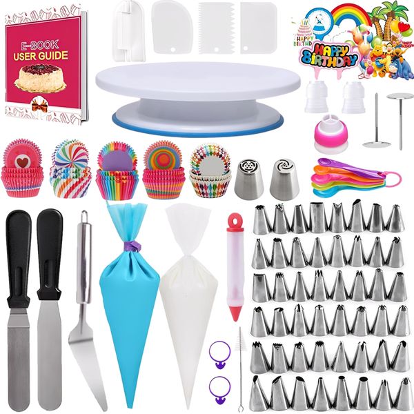 322 Piece Cake Turntable Set, baking, decorating Nozzle Set, cake Decorating Tool