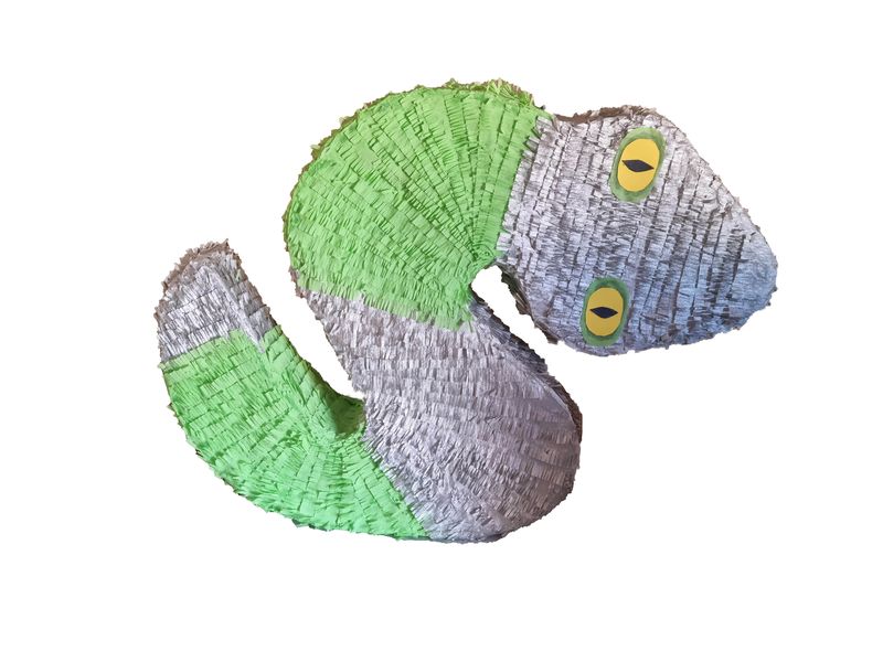 Silver &amp; Green Snake Pinata