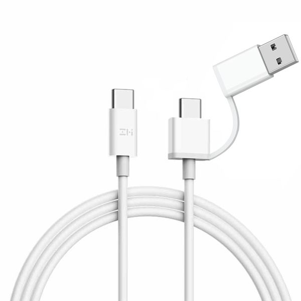 ZMI 1m - 3A 2in1 USB Type-C 2.0 to USB Type-C with USB Type-A Adapter Cable