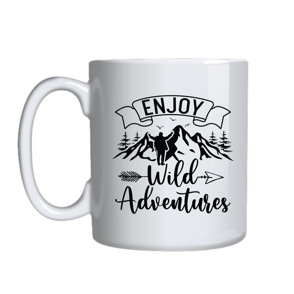Wild Mugs for Adventure Lovers Funny Trendy Graphic Cup Design Present 013