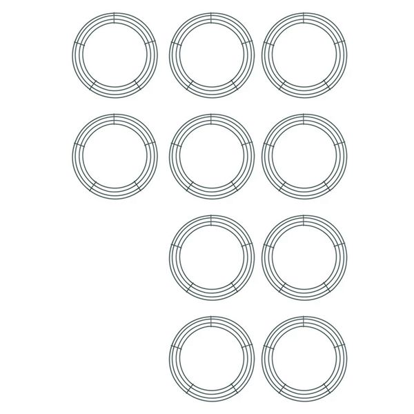 10Pcs Christmas Metal Decoration Wreath Christmas Metal Wreath Ring Wedding