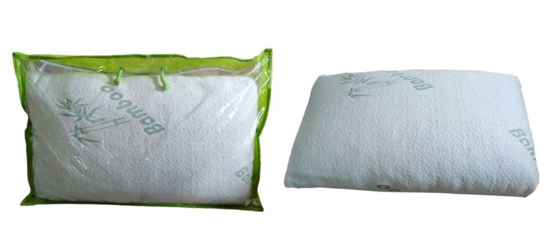 2 x Premium Bamboo Memory Foam Pillow - Head, Neck and Shoulder Support