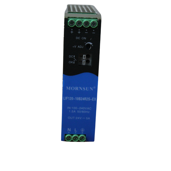 LIF120-10B24R2S-EX: 120W 24V/5A DIN Rail AC/DC Supply, ATEX/Ex