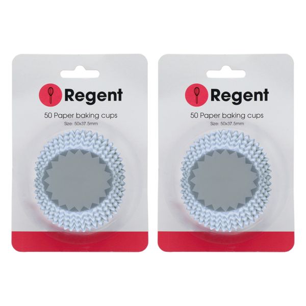 Regent Cake Cups Chevron Dove Grey s 50X37.5mm 2 Pack 100 Pieces