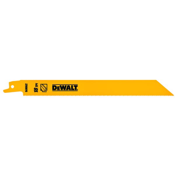DEWALT - Metal Cutting Reciprocating Saw Blades 203mm (8") 18 TPI 5 Pack