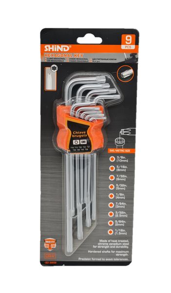 Star Hexagonal Allen Key Set - 9 Piece