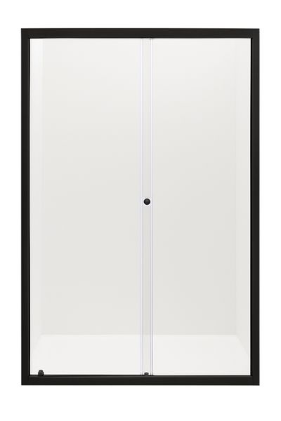 Variable Slider 1100mm -1200mm Black Frame with Clear Glass Finish