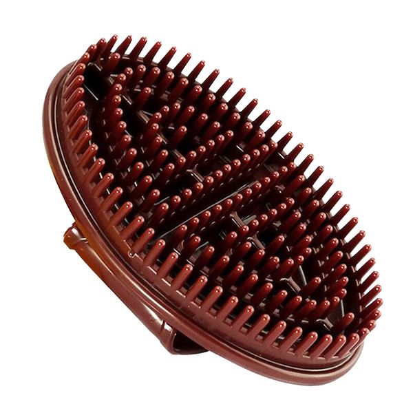Portable Cone Shaped Body Meridian Massager Brush - Wine Red