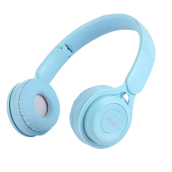Wireless Bluetooth Headset Portable Foldable Children Headset Blue