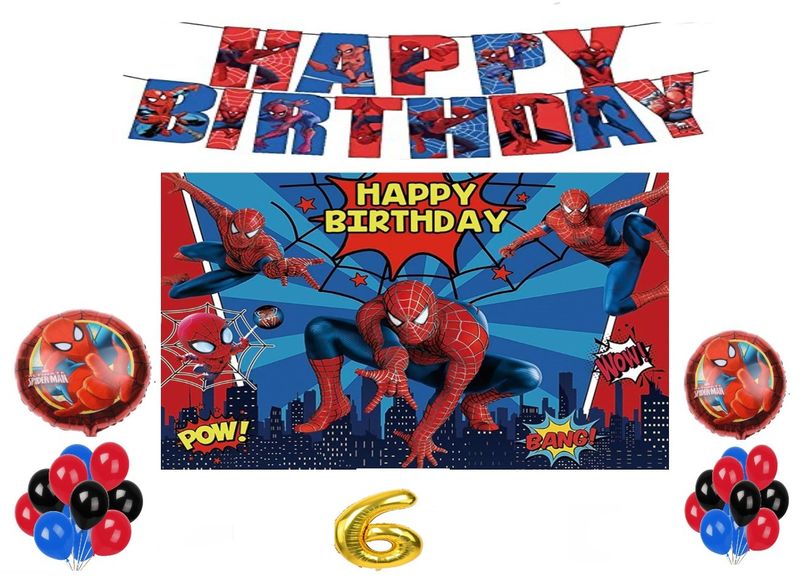 Spider-Man Party Decoration Set for 6 years