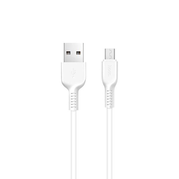 Hoco Fast Charging USB to Micro Cable - White 1 Metre X20