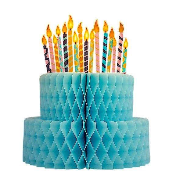 Light up the party with our Blue Honeycomb Candle Party Decor Centerpiece