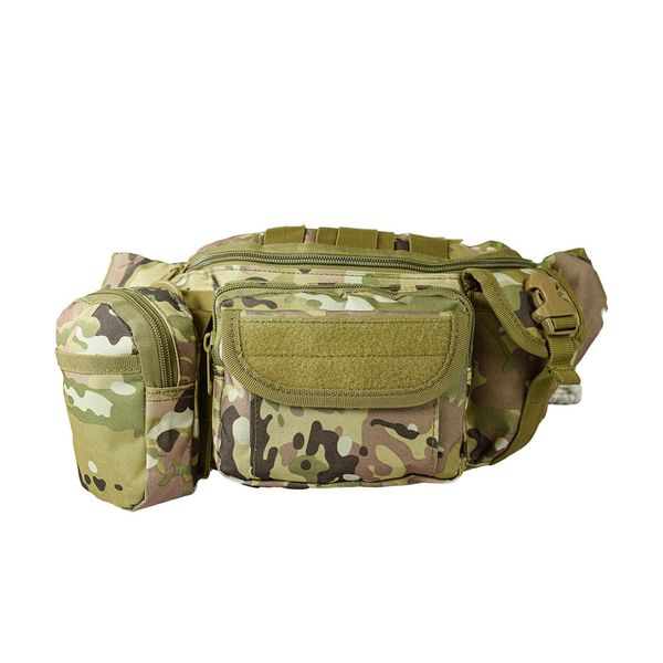 Outdoor Military Camo Design Waist Tactical Storage Bag for Hiking/Camping - Brown