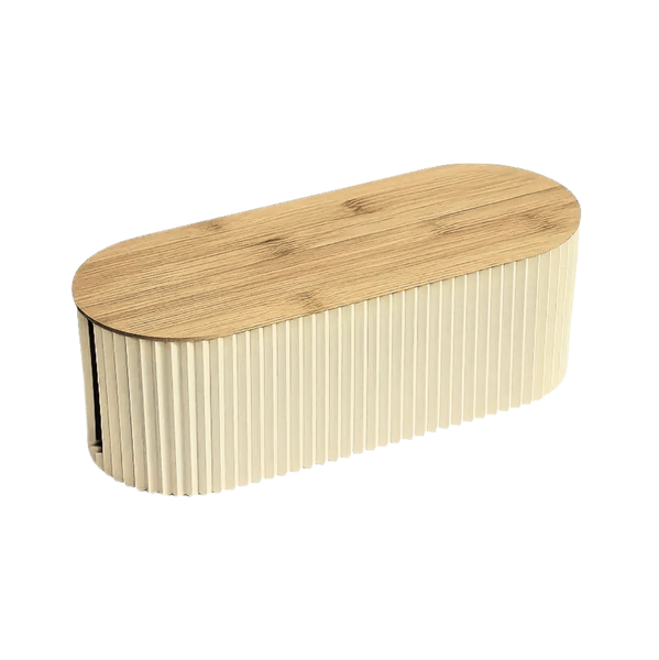 Cable Organiser &amp; Storage Box with Wooden Lid