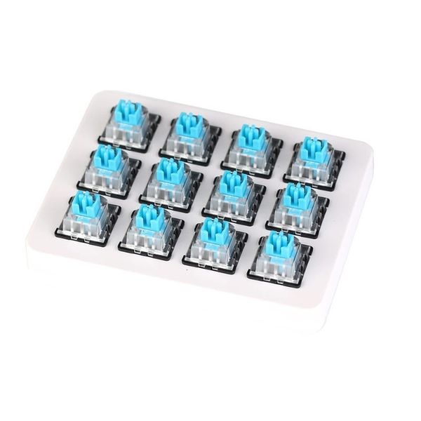Keychron K4 &amp; K6 Low Profile Optical Blue Switch - 12 Piece Set with Holder