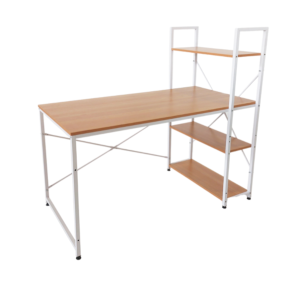 Omega Desk W/Shelf - Oak/White