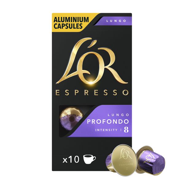L'OR Profondo Intensity 8 - Nespresso Compatible Coffee Capsules - Pack of 10 capsules