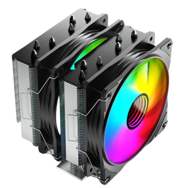 CPU air Cooling Radiator Dual Tower 6 Heat Pipe PWM Temperature Control