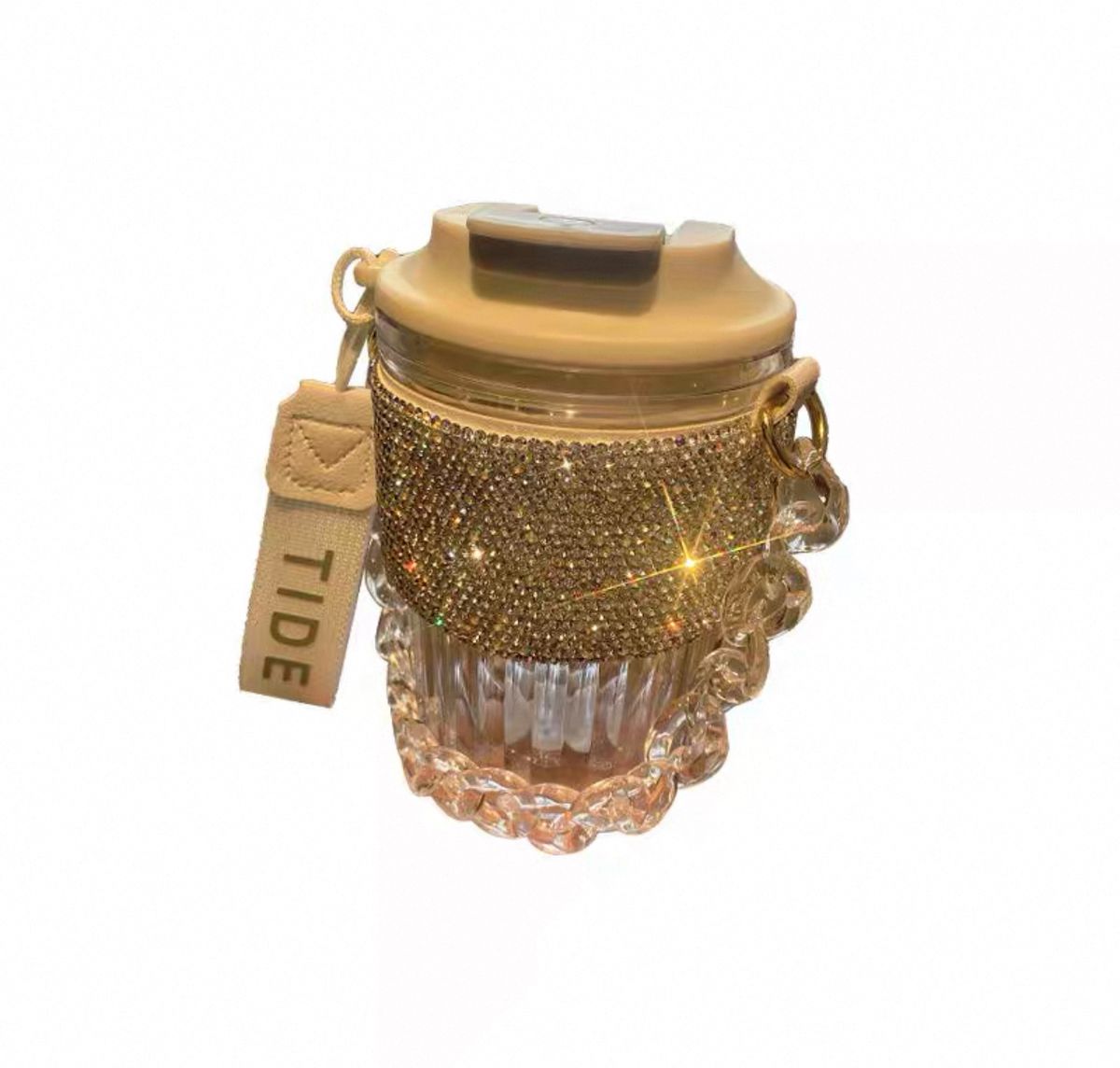 450ml Luxury Diamonds Chain Bar Handheld Glass Cup