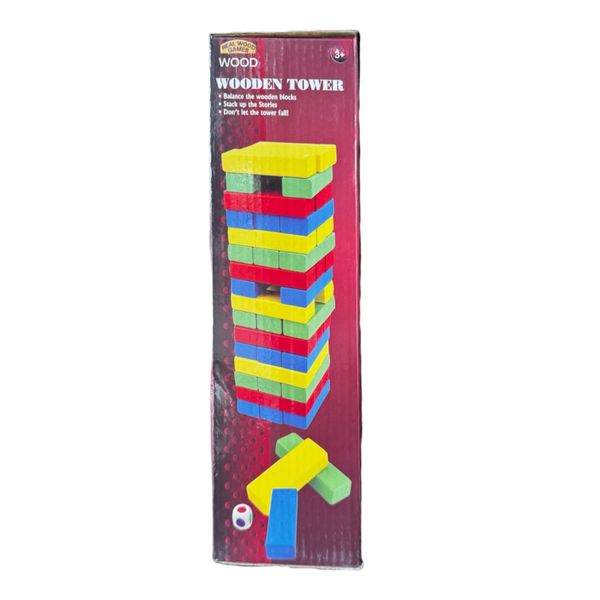 48 Piece Wood Colour Building Tower