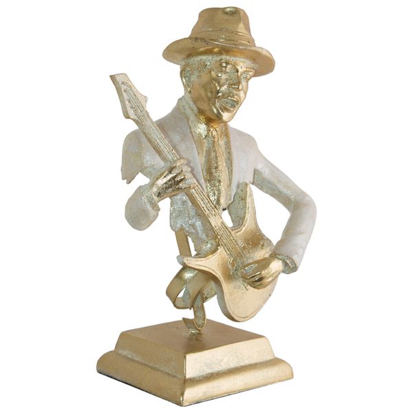 MC - Musician with Guitar on Plinth - Gold