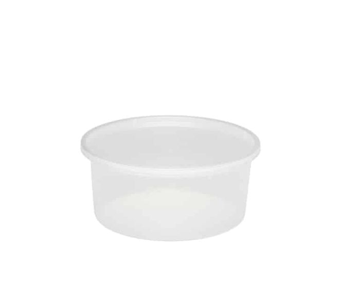 Disposable Plastic Tub with Lid 1000ml