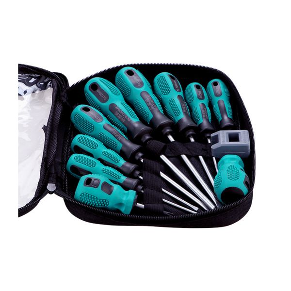 10-Piece Screwdriver Set with Strong Magnetic Tips - All-in-One Tool Kit