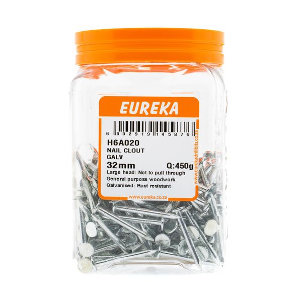 EUREKA Clout Nail Galvanised 32mm Q:450g H6A020
