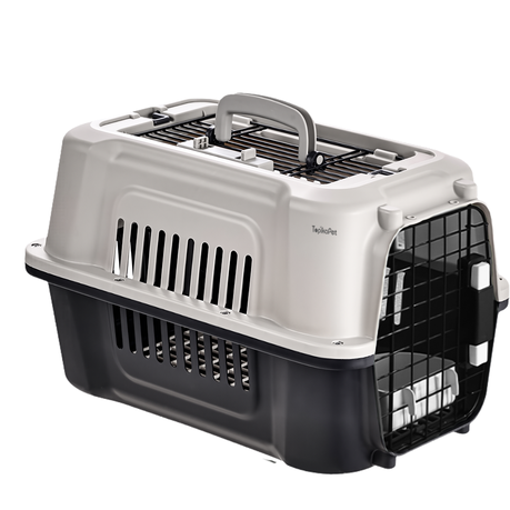 TopikaPet- Top-Load Hard-Sided Dogs, Cats Pet Travel Carrier with Iron Door Image