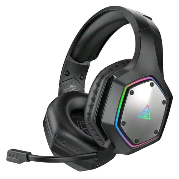 EKSA - Wireless Gaming Headset With AI Intelligent Noise Cancelling - Black