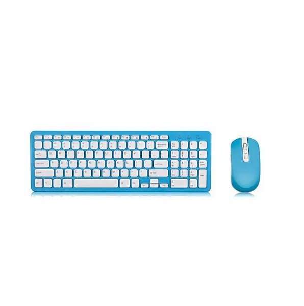 Wireless keyboard and mouse set with USB reciever inside mouse