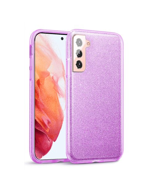 Tekron Glitter Sparkle Bling Protective Case for Samsung Galaxy S21 -Purple