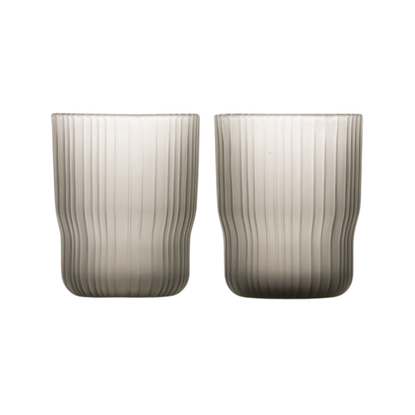 GALATEO - Frosted Charcoal Stacking Tumbler Set of 4