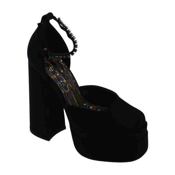 Lamara Paris Trixie Open Waist High Heel Platform Royal Blue