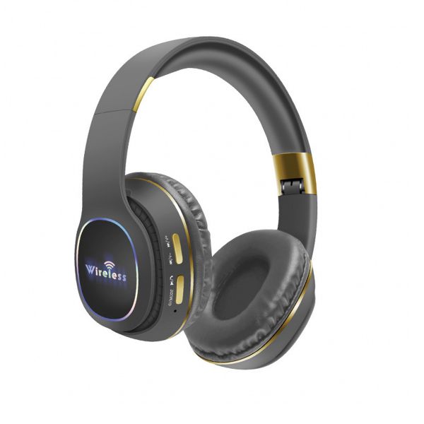 Gaming Headset For PS5 PS4 Xbox One PC BT5.0 Wireless W mic LED Foldable