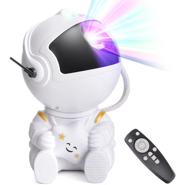 Small Astronaut Projector Galaxy Night Light w/ Remote Gift for Kid Adults