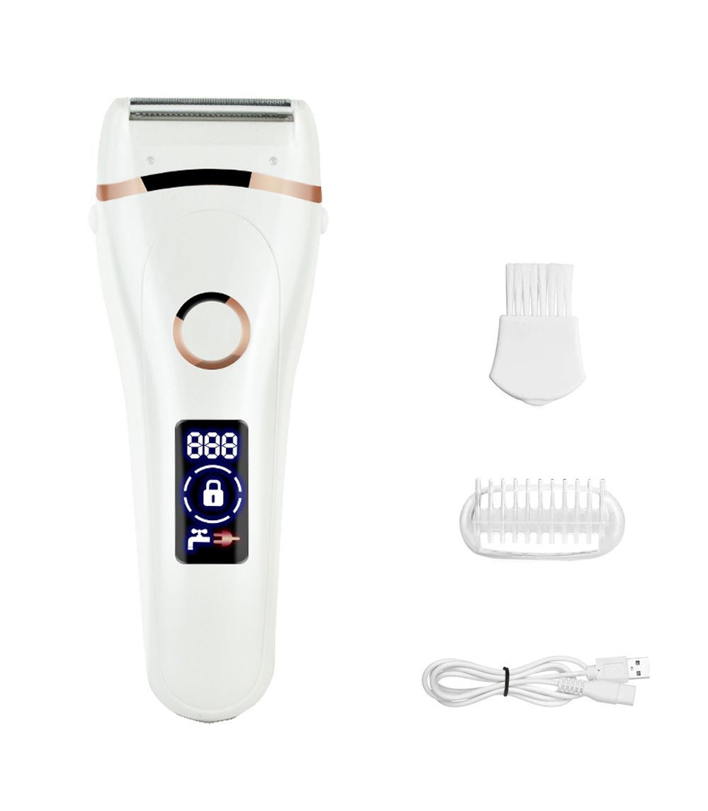 Rechargeable LCD Display Lady Electric Shaver Bikini Trimmer Hair Removal