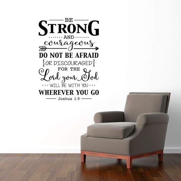 Imaging Architects Be Strong Joshua 1_9 Wall Decal