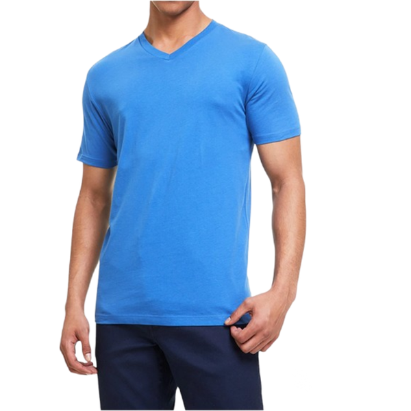 Clothing Collection Blue Cotton Short Sleeve T-Shirt