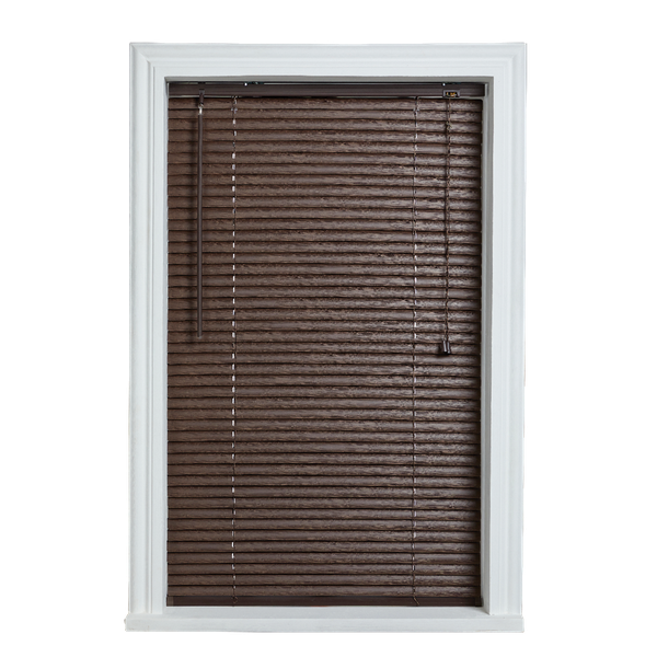 Decor Depot 25mm PVC Venetian Textured Blinds - Espresso (600mm x 1600mm)