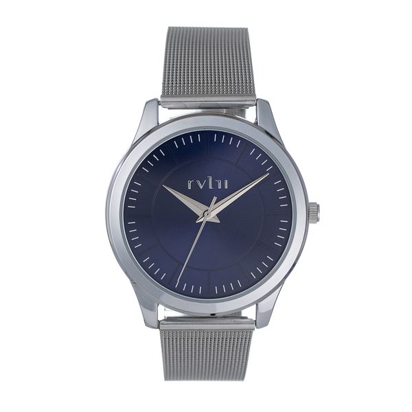 Navy Dial, Silver case, 42mm, Silver Mesh Bracelet S19
